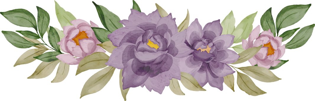 flower bouquet watercolor decoration